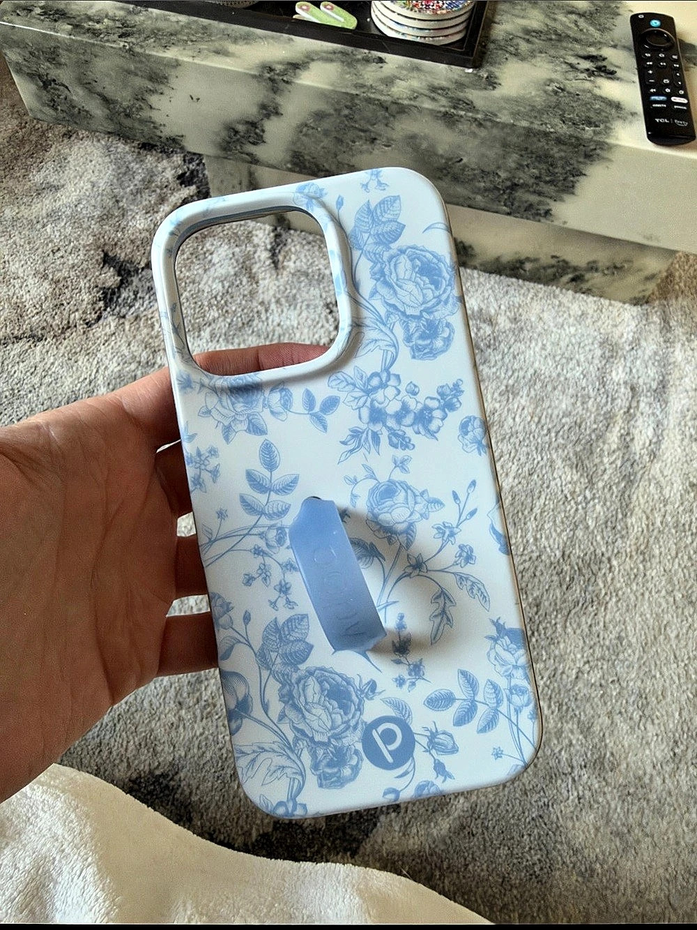 Loopy Blue Floral Phone Case iPhone 16 Pro